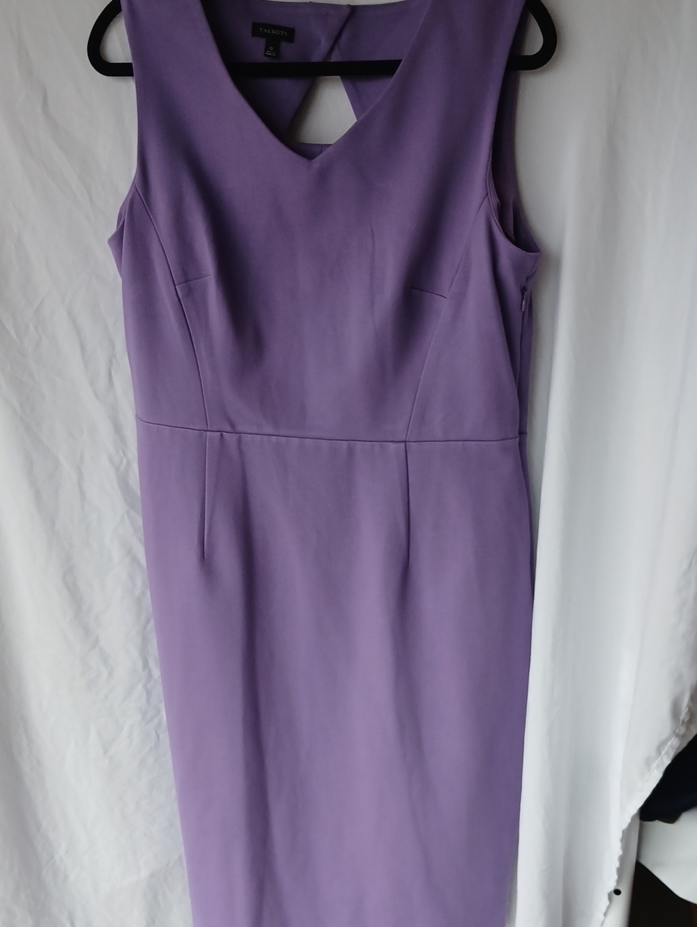 Talbots Lavender V-Neck Sleeveless Sheath Dress